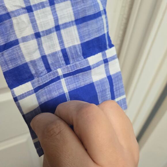 J.Crew Blue Plaid Perfect Shirt Women’s Size 8 NWT - Picture 7 of 10